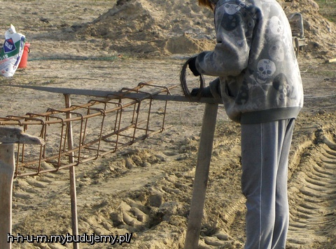 zbrojenie na wieniec na kotlownie