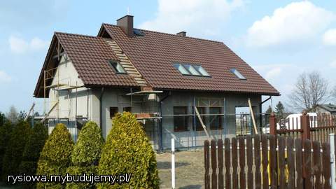 ściągnięta dachówka do ocieplenia kawałka