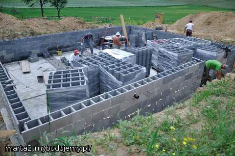 Ściany piwnicy rosną