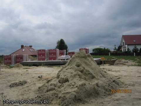 Materiał na ściany  już na budowie