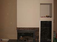 kominek z płaszczem wodnym, mega przydatna i funkcjonalna rzecz, w rzeczywistości prezentuje się znacznie lepiej niż na zdjęciu, obecnie jako jedyne źródło ciepła w domu, również na cwu
