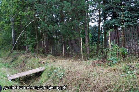 Działka od strony wjazdu przed jego budową