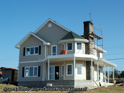 Dom wybudowany w technologii konstrukcji stalowej