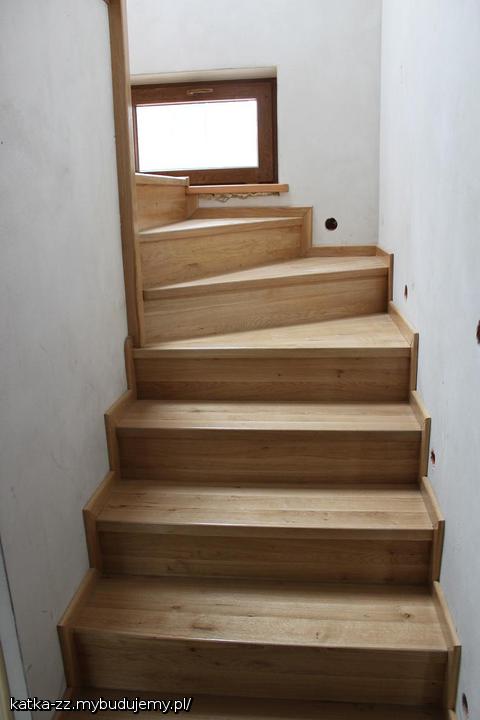 schody z darowanej babcinej dębiny:)