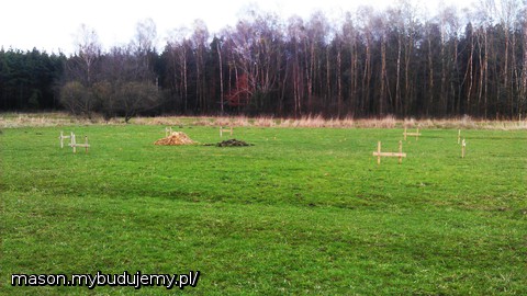 Wykopalem dziurę, żeby sprawdzić jak płytko jest woda, no i była na 90 cm, pywnic nie robimy.