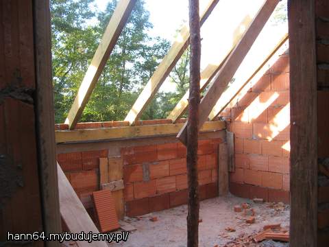 Kawałek więźby. Od środka.