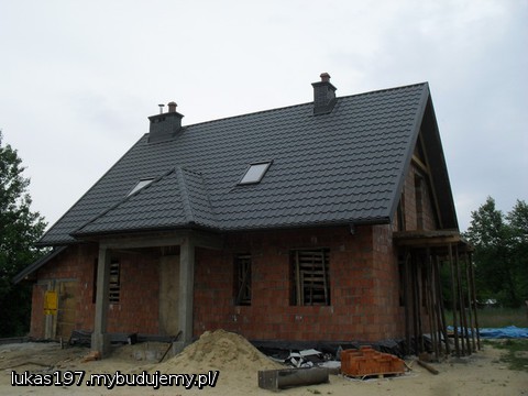 dach już przykryty blachodachówka Olimpia mat z Regametu