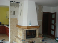 Obudowa ściany piaskowcem