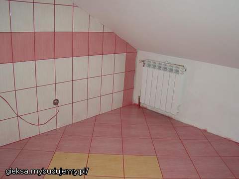 Ściana łazienki.