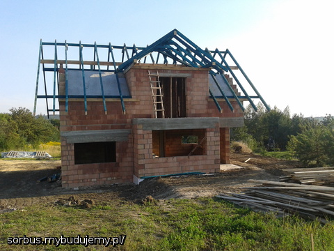 No to mamy już więźbe - czyli dach rozpoczęty :)