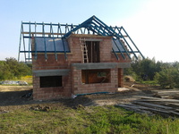 No to mamy już więźbe - czyli dach rozpoczęty :)