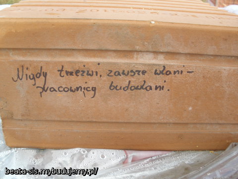 Cegły, które dostałam w prezencie i zostały 