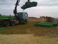 rozładunek więźby itp