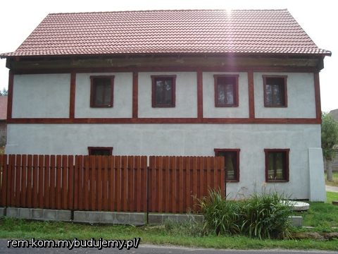 Elewacja, dach, ogrodzenie