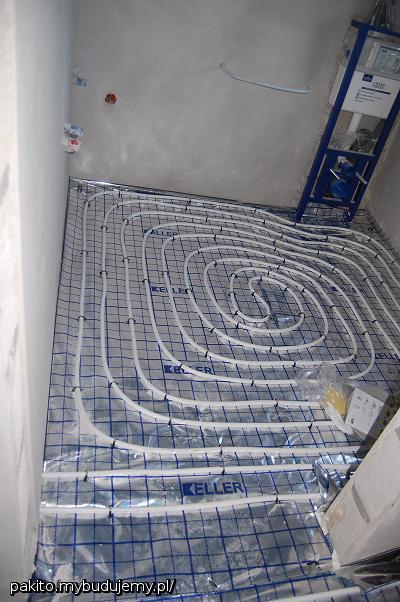 podłogówka w łazience - parter