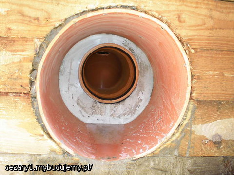 dopływ ścieków (w szalunku)