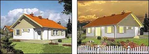 WIZUALIZACJA GL 61 Z CZERWONYM DACHEM