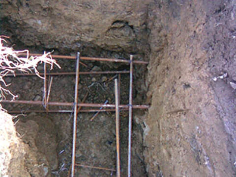 Zbrojenie fundamentów.