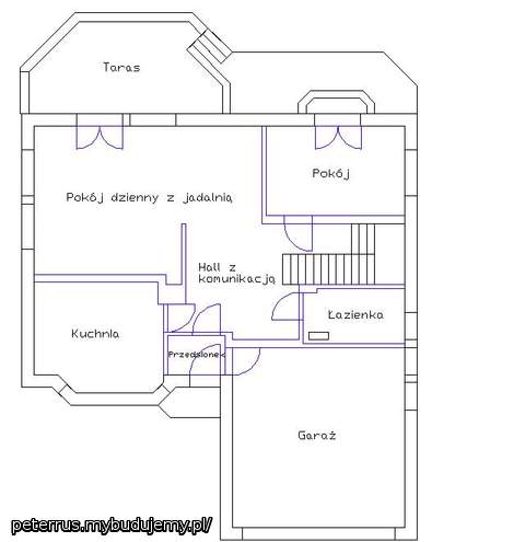 Rozplanowanie pomieszczeń na parterze