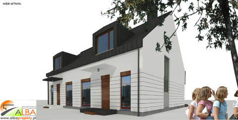 bliźniak 120 m2 w Zabrzu, widok od frontu