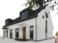 bliźniak 120 m2 w Zabrzu, widok od frontu