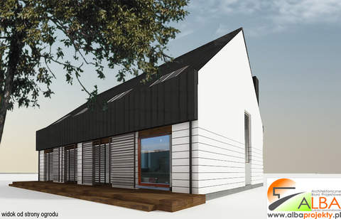 bliźniak 120 m2 w Zabrzu, widok od ogrodu