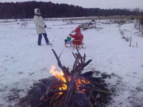 zimowe ognisko