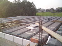 strop gotowy do zalania