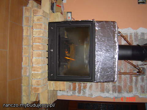budowa kominka z płaszczem wodnym
