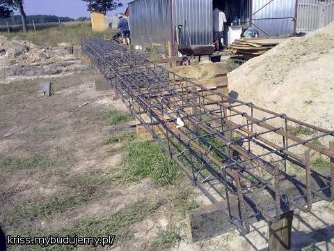 Zbrojenie pod ławę na której będą filary od Naszego ganku . MASAKRA ile było wiązania :(