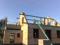 Wreszcie ruszyła praca nad więźba.