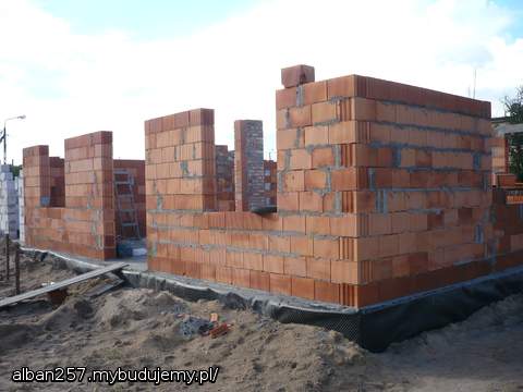 Sciana z tylu budynku od salonu