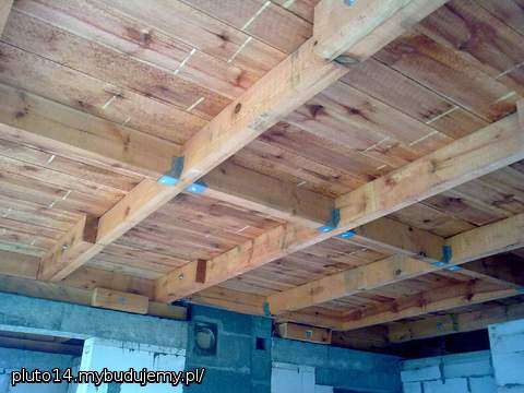 Konstrukcja stropu - widok z pokoju dziennego