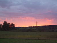 widok z salonu i tarasu cudny