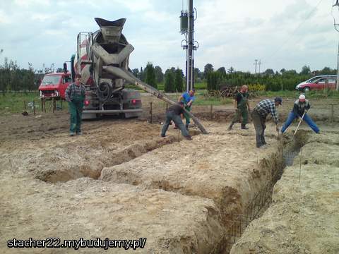 zalewanie fundamentów beton  B20
