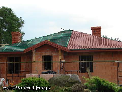 Blacha już na dachu.