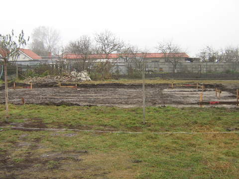 Działka po wytyczeniu przez geodete