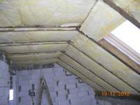 Pierwsza warstwa wełny.