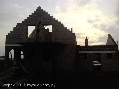 Na budowie o zachodzie słońca :)