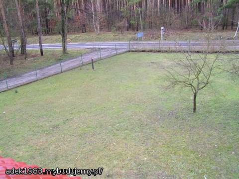 A tak wygląda nasza działka z okna na poddaszu.