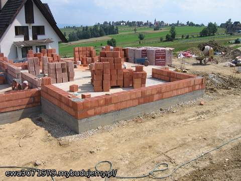 murowanie ścian parteru i garażu