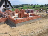 murowanie ścian parteru i garażu