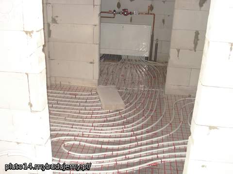 Ogrzewanie podłogowe - holl + kotłownia